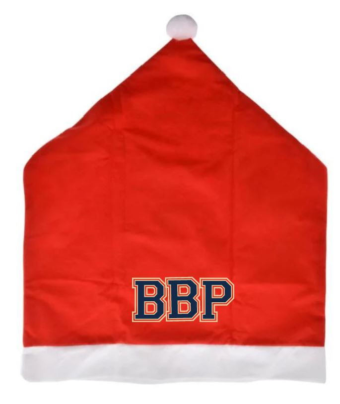 Bayport-Bluepoint Holiday Santa Hat Chair Cover