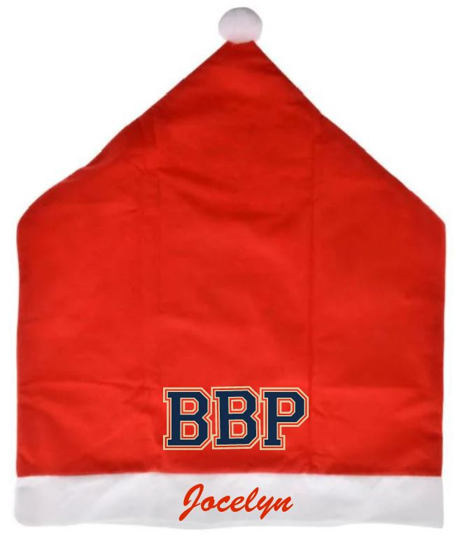Bayport-Bluepoint Holiday Santa Hat Chair Cover