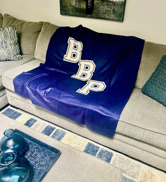 BBP Football School Logo/ Personal Photo Large 50" x 60" Fleece Picnic Blanket