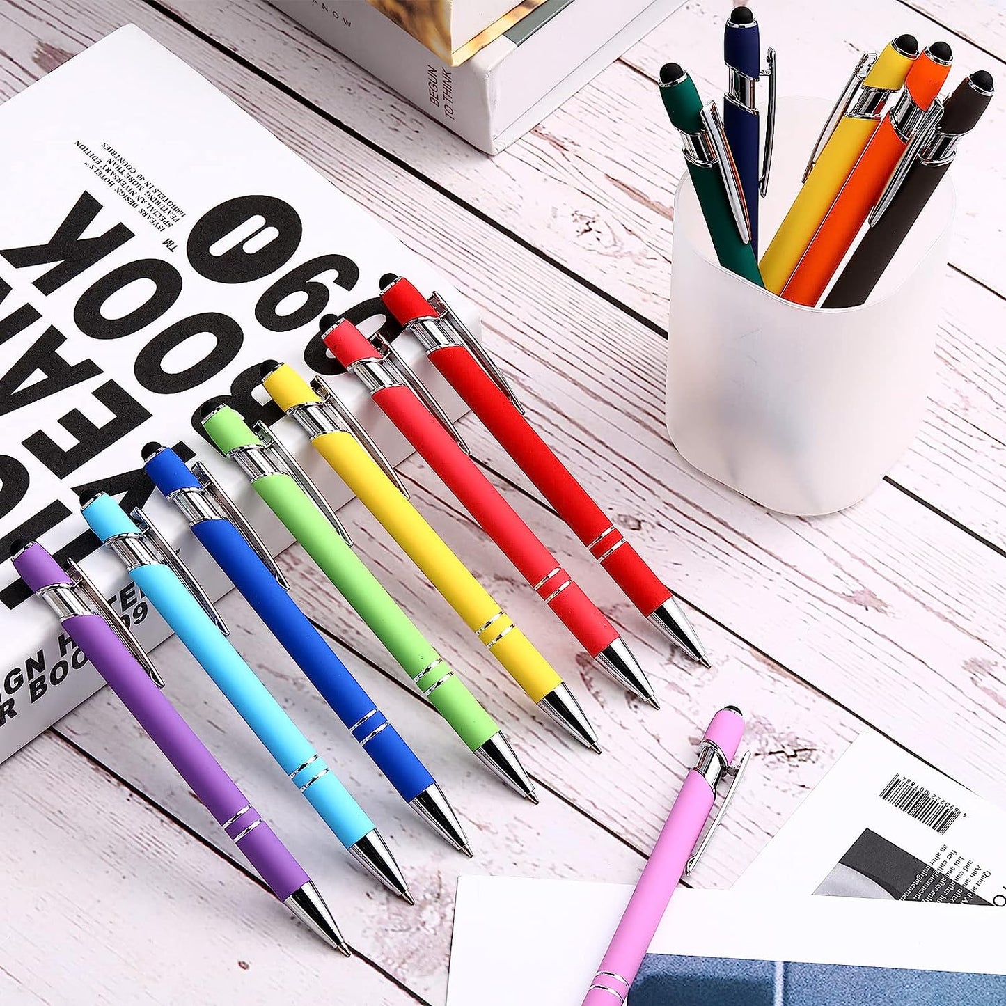 Engraved Soft Touch Pen with Stylus Tip. Personalize with Name | Quote | Motto | Message | Title | Business