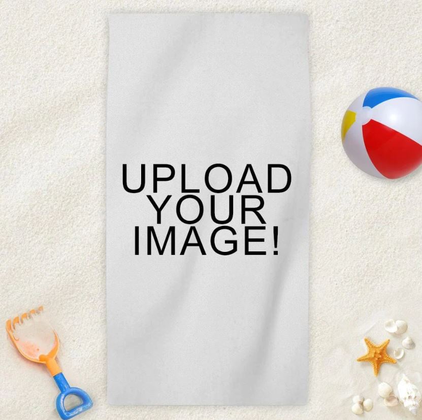 Personalized 30" x 60" Photo Towel, Beach Towel, Bath Towel, Pool Towel