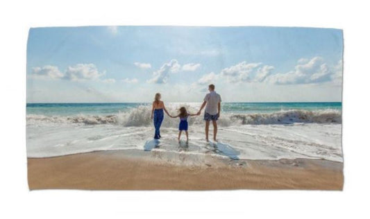 Personalized 30" x 60" Photo Towel, Beach Towel, Bath Towel, Pool Towel