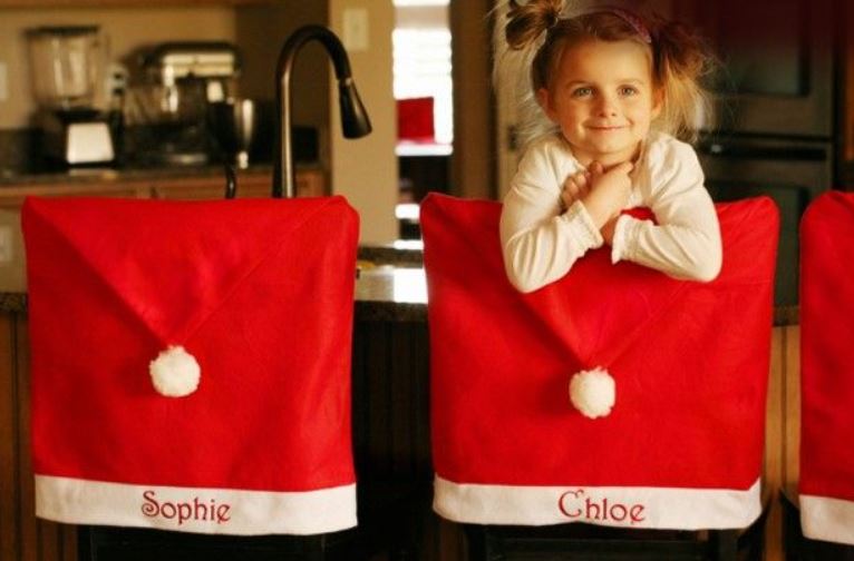 Sayville Holiday Santa Hat Chair Cover