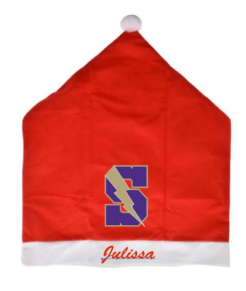 Sayville Holiday Santa Hat Chair Cover