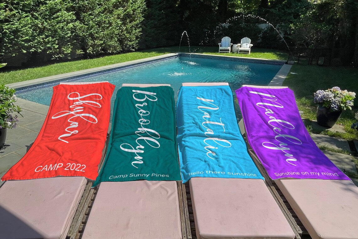 Personalized 30" x 60" Beach/ Pool Towel