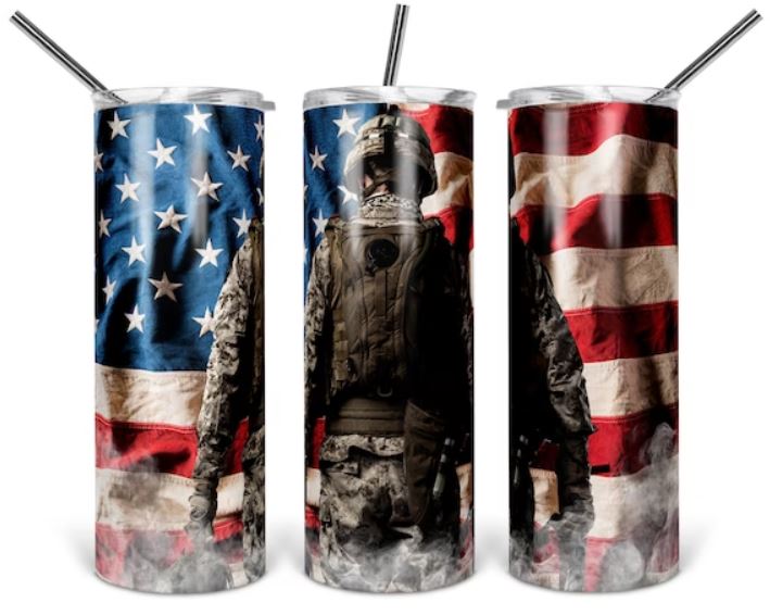 Personalized 20 oz Skinny Tumbler | Any Team | Any Logo | Any Company | Any Design