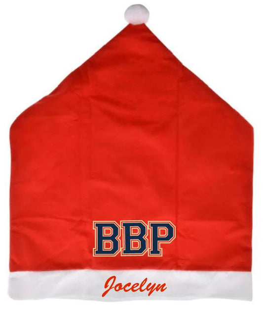 BBP Football Holiday Santa Hat Chair Cover