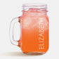 BBP Football Cool Summer Mason Jar with Handle, lid and Stainless Steel Straw