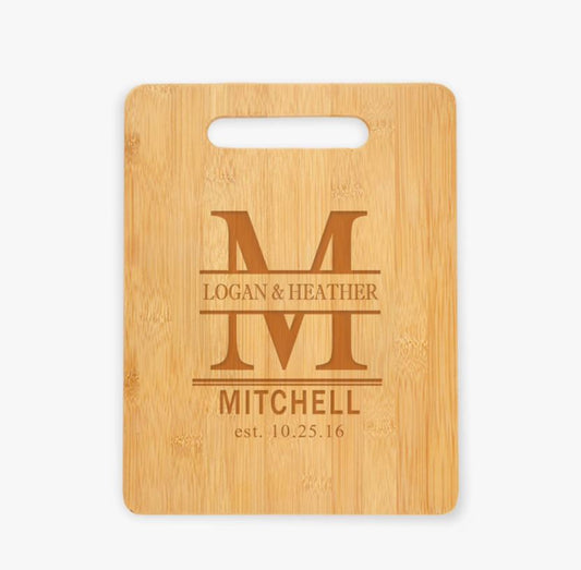 BBP Football Custom Engraved Wood Cutting board (Bamboo, Walnut & Maple)